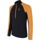 MONTURA RUN SOFT ZIP MAGLIA NERO/MANDARIN ORANGE