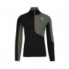 KARPOS FEDERA HALF-ZIP FLEECE BLACK/BLACK SAND/THYME