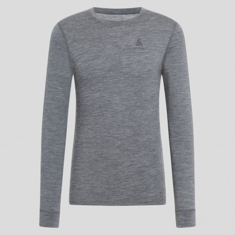 ODLO Base layer girocollo Natural Merino 200 Odlo Steel Grey Melange