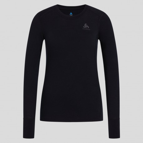 ODLO Base layer girocollo Natural Merino 200 BLACK