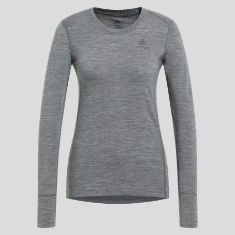 ODLO Base layer girocollo Natural Merino 200 Odlo Steel Grey Melange