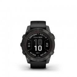 GARMIN fēnix® 7 Pro – Sapphire Solar Edition Carbon Gray DLC Titanium con cinturino Black
