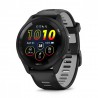 GARMIN Forerunner® 265 Lunetta e cassa nera con cinturino in silicone nero/grigio polvere