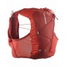 SALOMON ACTIVE SKIN 4 Gilet da running unisex con flask inclusi RED DAHLIA / HIGH RISK RED