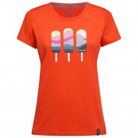 LA SPORTIVA Icy Mountains T-Shirt W CHERRY TOMATO