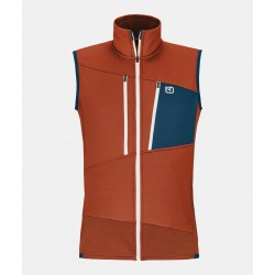 ORTOVOX FLEECE GRID VEST CLAY ORANGE