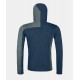ORTOVOX FLEECE LIGHT GRID HOODED JKT deep ocean