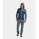 ORTOVOX FLEECE LIGHT GRID HOODED JKT deep ocean