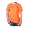 CARHARTT CORE LOGO T SHIRT MARMALADE HEATHER