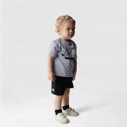 THE NORTH FACE SET COTTON SUMMER DA NEONATO TNF LIGHT GREY HEATHER/TNF BLACK