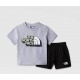 THE NORTH FACE SET COTTON SUMMER DA NEONATO TNF LIGHT GREY HEATHER/TNF BLACK