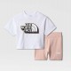 THE NORTH FACE SET COTTON SUMMER DA BAMBINO TNF Pink Moss-TNF White