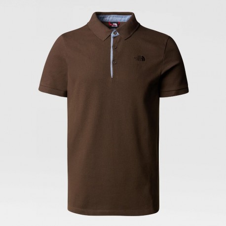 THE NORTH FACE MAGLIA POLO PREMIUM PIQUET DA UOMO Demitasse Brown