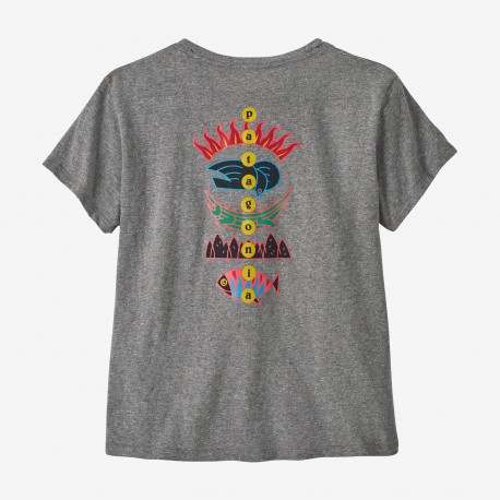 PATAGONIA Women's Fitz Roy Wild Responsibili-Tee® GRAVEL HEATHER