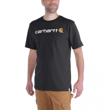 CARHARTT CORE LOGO T SHIRT MARMALADE HEATHER