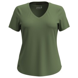 SMARTWOOL Maglietta a maniche corte con scollo a V Active Ultralite da donna FERN GREEN