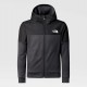 THE NORTH FACE FELPA CON CAPPUCCIO CON CERNIERA INTEGRALE DA BAMBINO Asphalt Grey-TNF Black