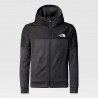 THE NORTH FACE FELPA CON CAPPUCCIO CON CERNIERA INTEGRALE DA BAMBINO Asphalt Grey-TNF Black
