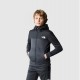 THE NORTH FACE FELPA CON CAPPUCCIO CON CERNIERA INTEGRALE DA BAMBINO Asphalt Grey-TNF Black