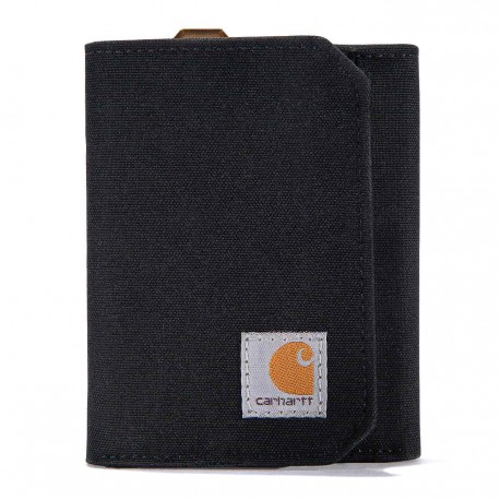 CARHARTT NYLON DUCK TRIFOLD WALLET BLACK