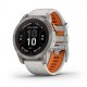 GARMIN fēnix® 7 Pro – Sapphire Solar Edition Titanium con cinturino Fog Gray/Ember Orange