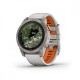 GARMIN fēnix® 7 Pro – Sapphire Solar Edition Titanium con cinturino Fog Gray/Ember Orange