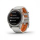 GARMIN fēnix® 7 Pro – Sapphire Solar Edition Titanium con cinturino Fog Gray/Ember Orange