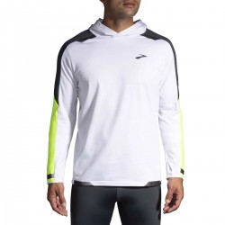 BROOKS RUN VISIBLE THERMAL HOODIE M White/Asphalt/Nightlife