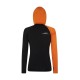 ROCK EXPERIENCE TELLER HOODIE FELPA UOMO Caviar - Persimmon Orange