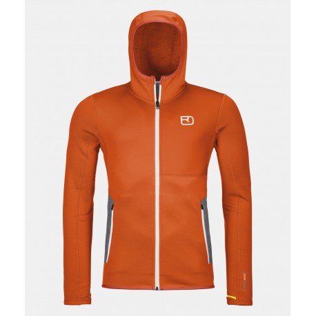 ORTOVOX FLEECE HOODY M HOT ORANGE