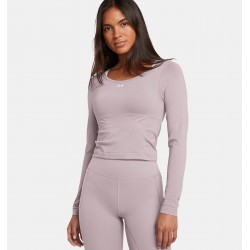 UNDER ARMOUR Maglia a maniche lunghe UA Train Seamless da donna Tetra Gray / White