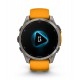 GARMIN fēnix® 8 - 47 mm, AMOLED Sapphire, Titanium con cinturino in silicone Spark Orange/grafite