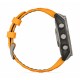 GARMIN fēnix® 8 - 47 mm, AMOLED Sapphire, Titanium con cinturino in silicone Spark Orange/grafite
