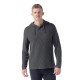 SMARTWOOL Henley con cappuccio Waffle da uomo CHARCOAL