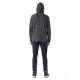 SMARTWOOL Henley con cappuccio Waffle da uomo CHARCOAL