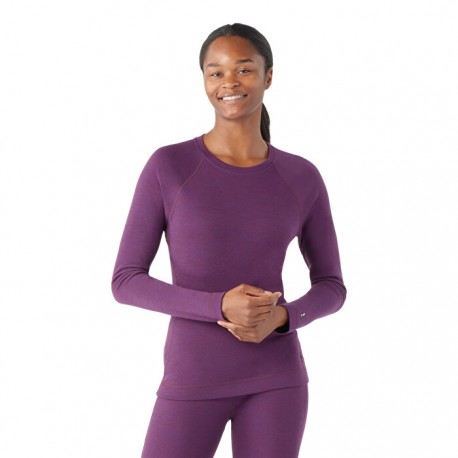 Smartwool Maglia strato base girocollo Classic Thermal Merino da donna PURPLE IRIS HEATHER