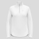 ODLO Mid layer Berra con mezza zip WHITE DONNA