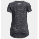 UNDER ARMOUR Girls' UA Tech™ Twist Big Logo Short Sleeve Black / White