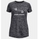 UNDER ARMOUR Girls' UA Tech™ Twist Big Logo Short Sleeve Black / White