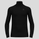 ODLO Top base layer a collo alto con mezza zip Active Warm da uomo NERO