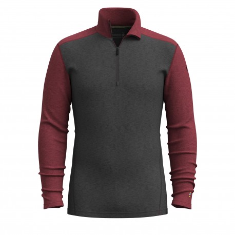 SMARTWOOL Men's Classic Thermal Merino Base Layer 1/4 Zip Boxed CHARCOAL-CURRENT
