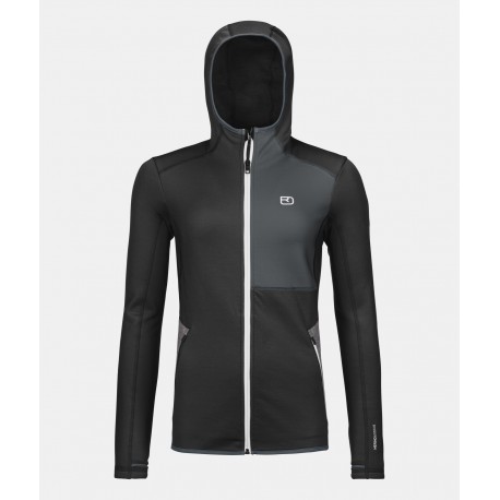 ORTOVOX FLEECE HOODY W black raven