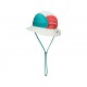 ASICS BUCKET HAT BIRCH/CORAL REEF/WAVE TEAL