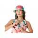 ASICS BUCKET HAT BIRCH/CORAL REEF/WAVE TEAL