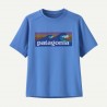 PATAGONIA Kids' Capilene® Silkweight T-Shirt Boardshort Logo: Abundant Blue