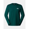 THE NORTH FACE T-shirt a maniche lunghe Simple Dome da uomo DEEP NORI