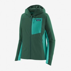 PATAGONIA W'S R1 CROSSSTRATA HOODY CONIFER GREEN
