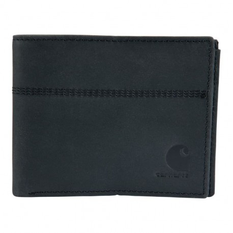 CARHARTT Saddle Leather Bifold Wallet BLACK