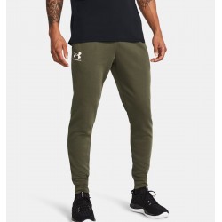 UNDER ARMOUR Jogger UA Rival Terry da uomo Marine OD Green / Onyx White