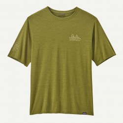 PATAGONIA Men's Capilene® Cool Daily Graphic Shirt - Lands Wind Runner: Graze Green X-Dye